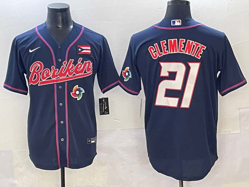 Men Houston Astros #21 Clemente blue MLB Nike 2025 jersey style 2
